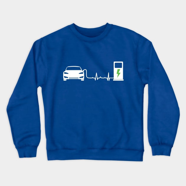 10 Things I Love About My Electric Car (Light Text) Crewneck Sweatshirt by Fully Charged Tees